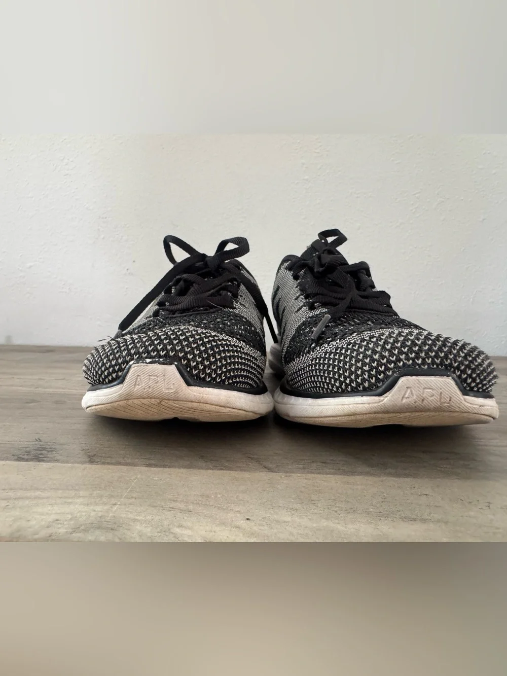 APL Women's Black and Gray Knit Athletic Sneakers